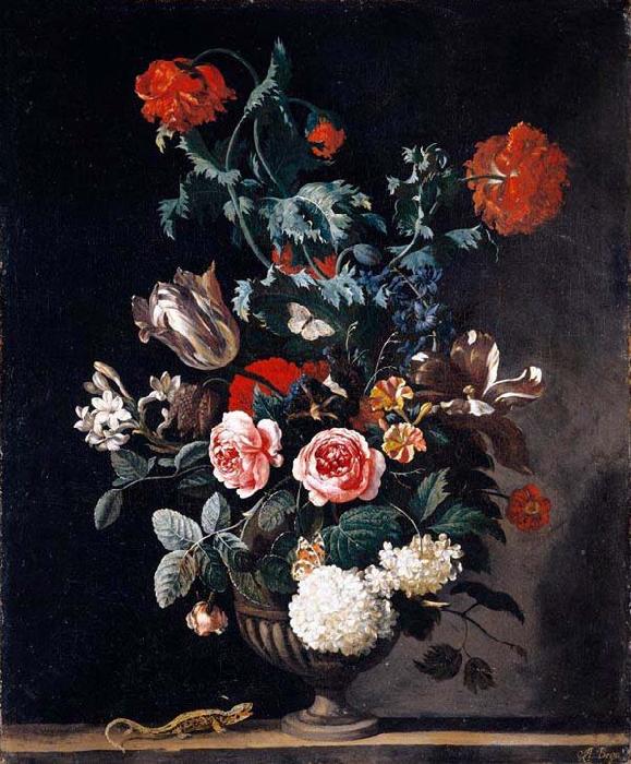 Abraham jansz.begeyn Flowers in a Stone Vase oil painting picture